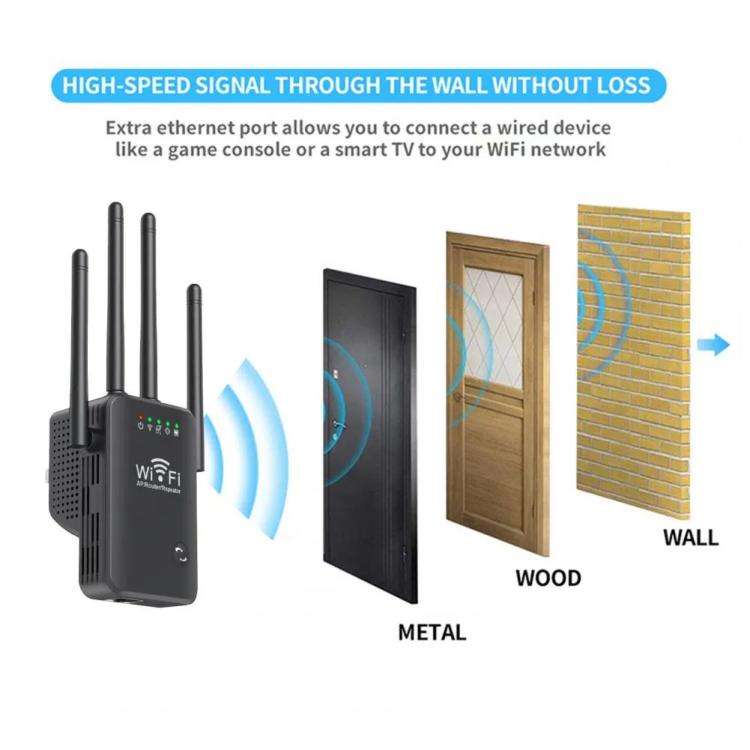 Urant U9 300Mbps 2.4G Wireless Repeater WiFi Signal Amplifier Support WPS Quick Setting UK Plug White