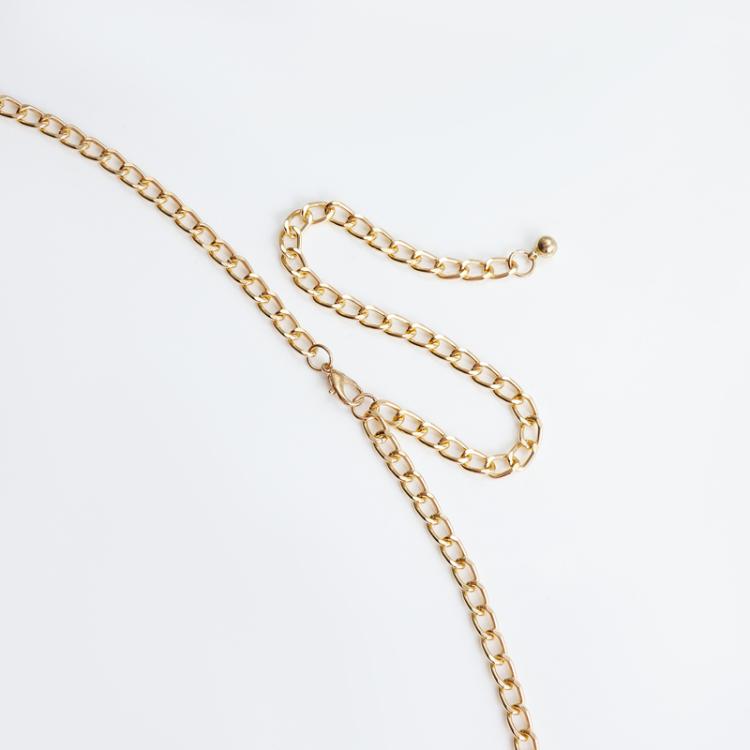 Bohemian Retro Turquoise Pendant Sexy Waist Chain Female Trendy Versatile Belt Chain Jewelry - Gold