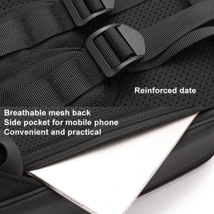 For DJI Air 3 / 3S BKANO AS3-013 Portable Shoulder Bag Hard-shell Storage Backpack - Black