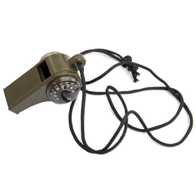 Outdoor Multi-Functional Three-In-One Lifesaving Compass Thermometer Whistle
