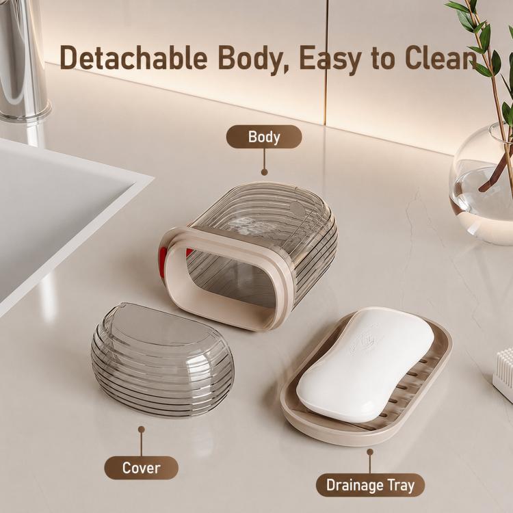 Portable Sealing Soap Box With Lid Double Drainable Travel Soap Case