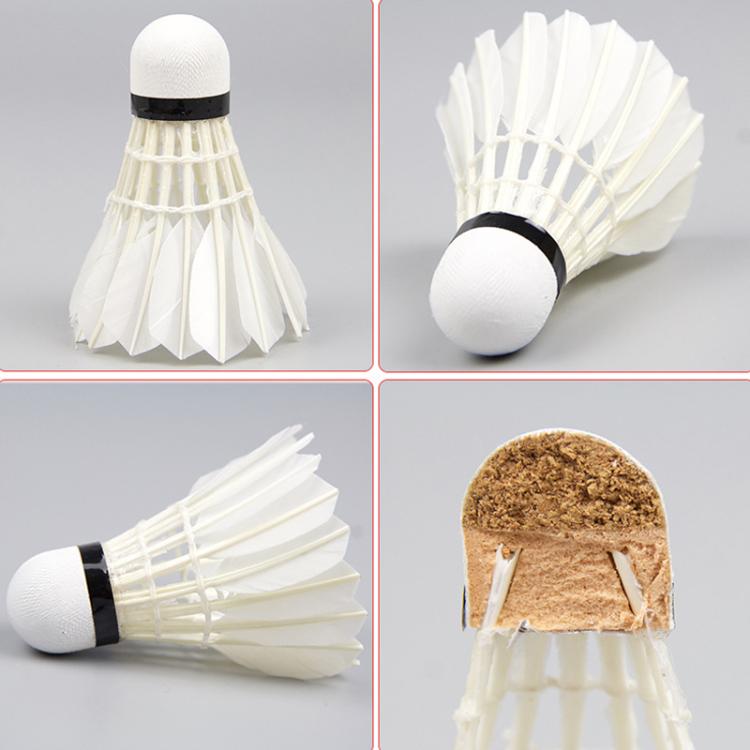 6pcs /Box BOKA Badminton Shuttlecock Indoor / Outdoor For Racing Training Durable White Goose Feather Badminton Ball