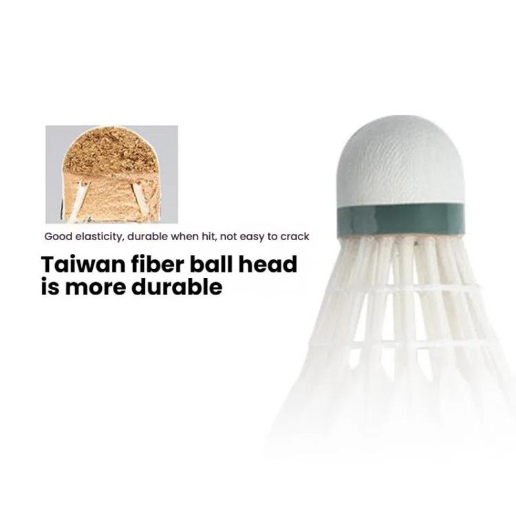 6pcs /Box BOKA Badminton Shuttlecock Indoor / Outdoor For Racing Training Durable White Goose Feather Badminton Ball