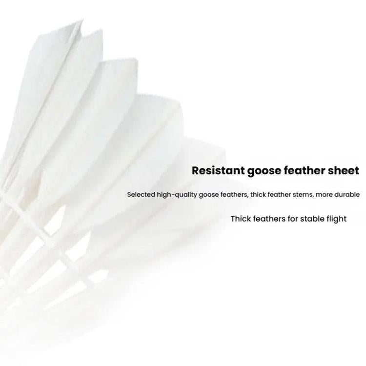 6pcs /Box BOKA Badminton Shuttlecock Indoor / Outdoor For Racing Training Durable White Goose Feather Badminton Ball