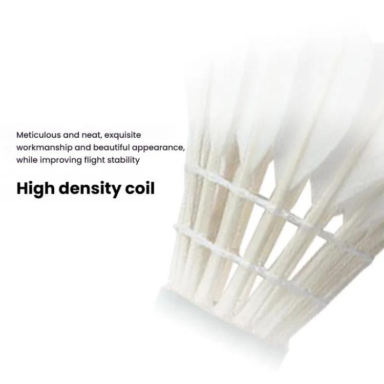 6pcs /Box BOKA Badminton Shuttlecock Indoor / Outdoor For Racing Training Durable White Goose Feather Badminton Ball