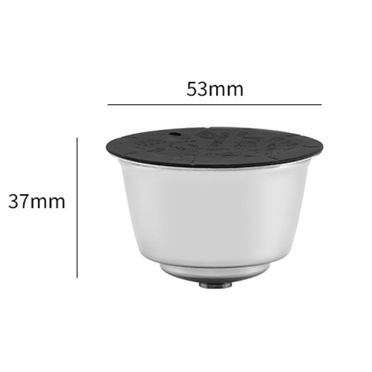 For Dolce Gusto Coffee Maker Stainless Steel Reusable Coffee Capsule Shell, Style: Capsule+40mm Powder Hammer+Brush And Scoop