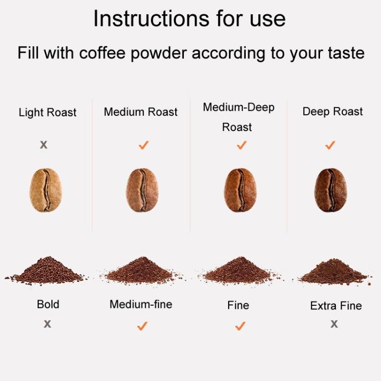 For Dolce Gusto Coffee Maker Stainless Steel Reusable Coffee Capsule Shell, Style: Capsule+40mm Powder Hammer+Brush And Scoop