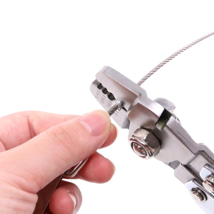 Outdoor Sea Fishing Pliers High-precision Wire Rope Crimping Pliers, Model: SJ-255 + 150pcs