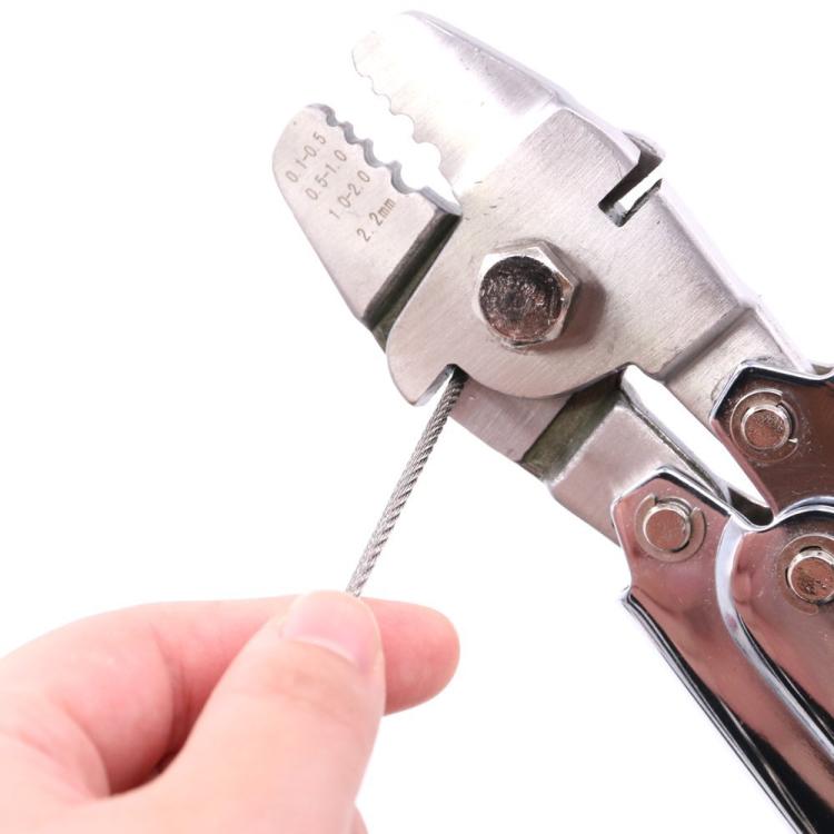 Outdoor Sea Fishing Pliers High-precision Wire Rope Crimping Pliers, Model: SJ-255 + 150pcs