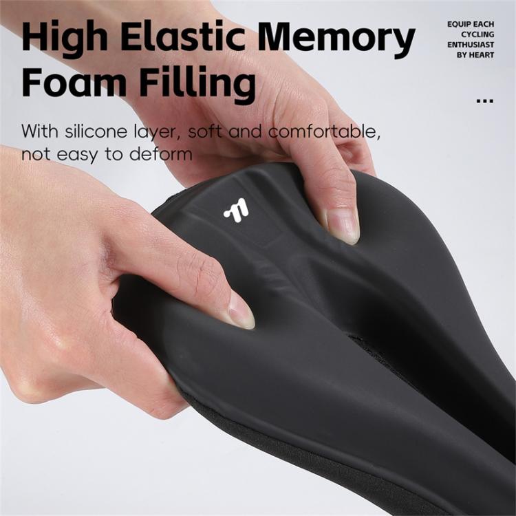 WEST BIKING Bicycle Riding Thickened Sponge PU Leather Soft Seat Cushion Cover - Black