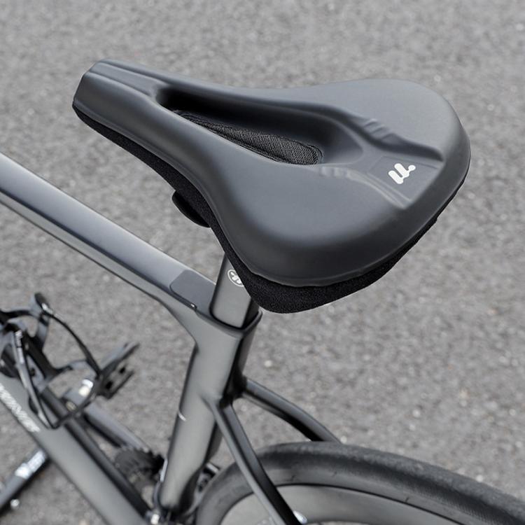 WEST BIKING Bicycle Riding Thickened Sponge PU Leather Soft Seat Cushion Cover - Black