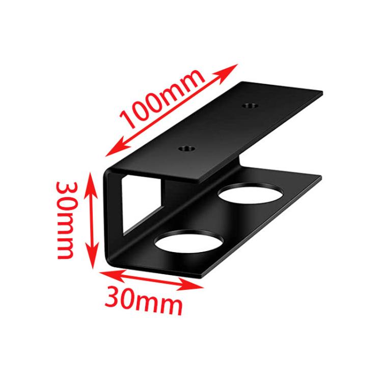 Under Desk Laptop Tablet Storage Mount Kit Office Storage Organize - Black