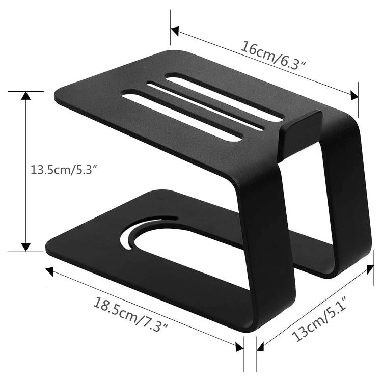 Metal Desktop Speaker Stand Vibration Damping Tilted Studio Monitor Speaker Bracket - Black