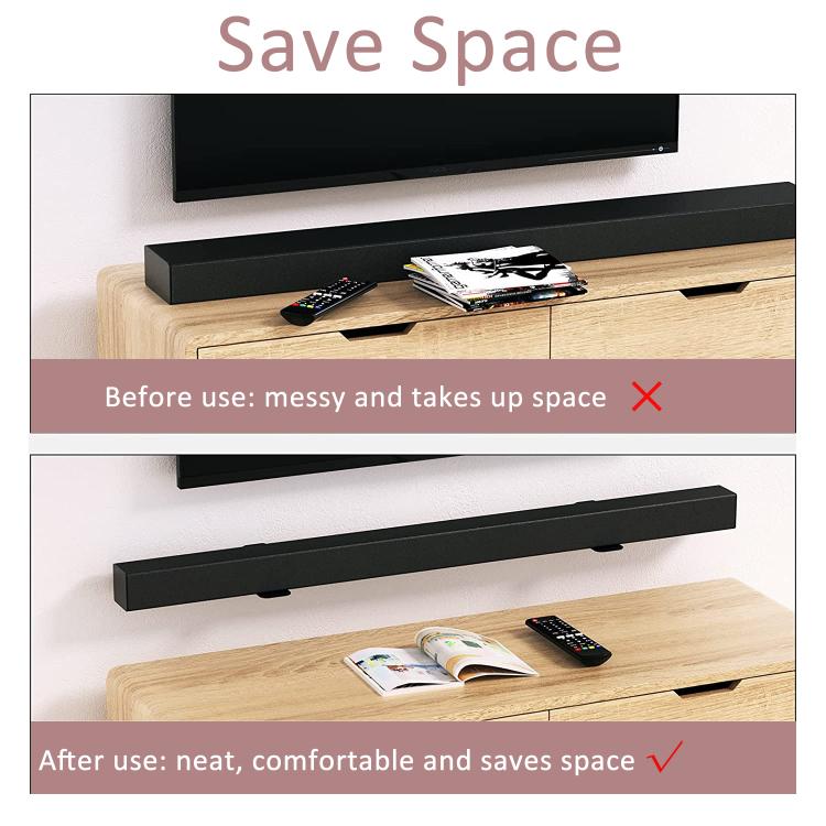 Universal Wall Mount Sound Bar Bracket For Speakers Within 5.1 Inch In Width - Black
