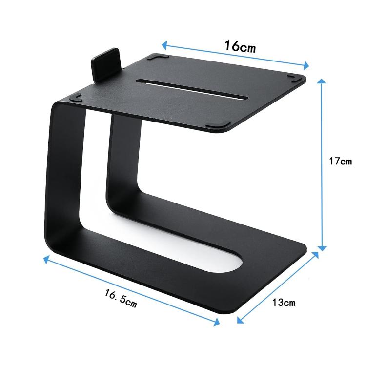 Metal Desktop Speaker Stand Vibration Damping Tilted Studio Monitor Speaker Bracket - Black