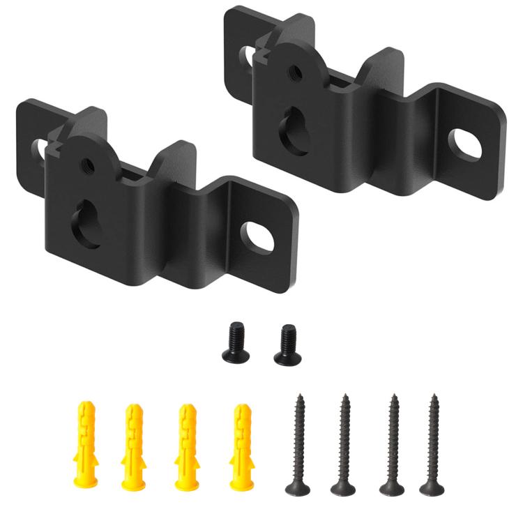 Universal Speaker Soundbar Wall Mount Metal Storage Rack - Black