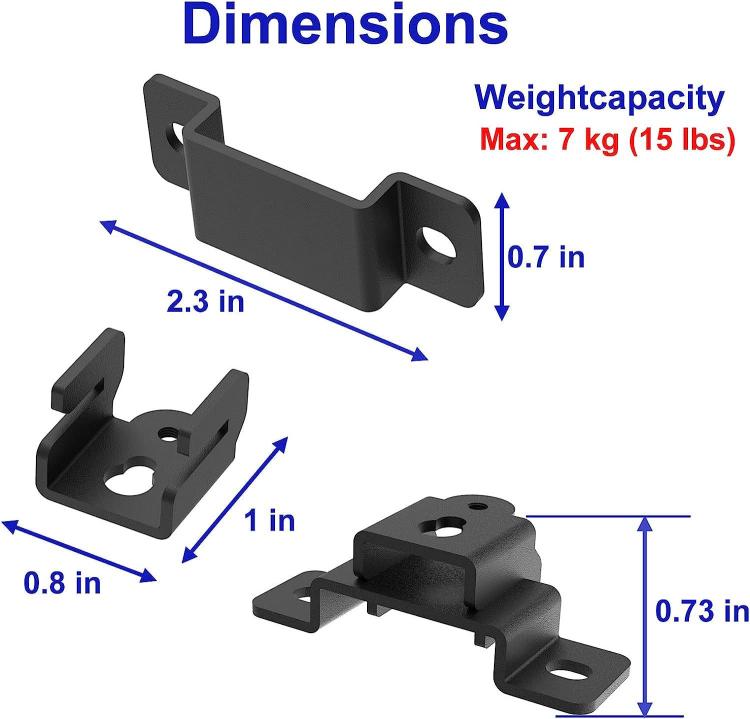 Universal Speaker Soundbar Wall Mount Metal Storage Rack - Black