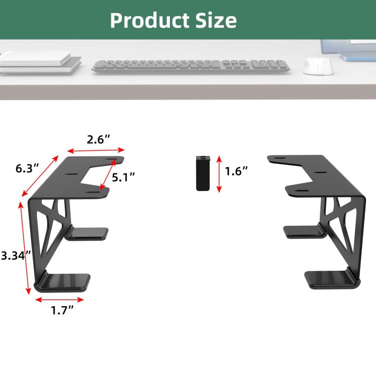 For Xbox One S / X, Xbox 360 Under Desk Storage Stand Rack - Black