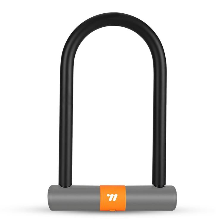 WEST BIKING Bicycle Motorcycle Anti-theft Double-opening U-shaped Mortise Lock - Black Gray