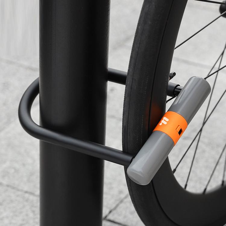 WEST BIKING Bicycle Motorcycle Anti-theft Double-opening U-shaped Mortise Lock - Black Gray