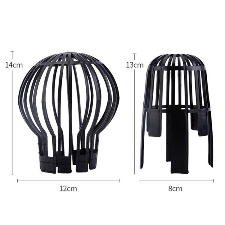 Drainage System Garden Filter Cover Eaves Leaking Pipe Dredging Funnel Protective Cover, Style: Spherical - Black