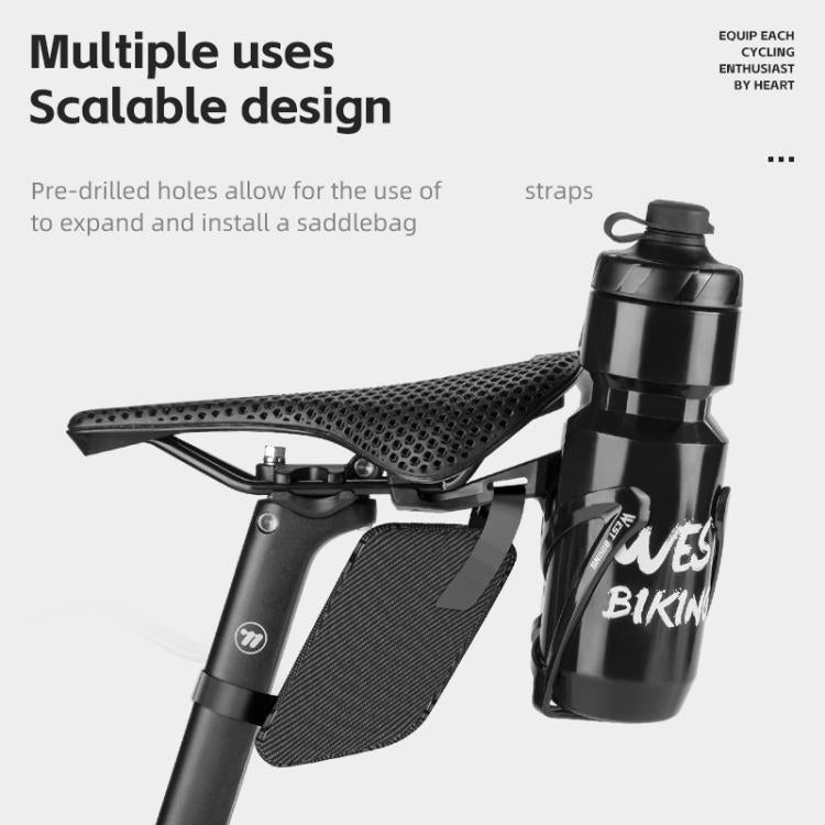 WEST BIKING Bicycle Saddle Adapter Extension Bottle Holder - Black