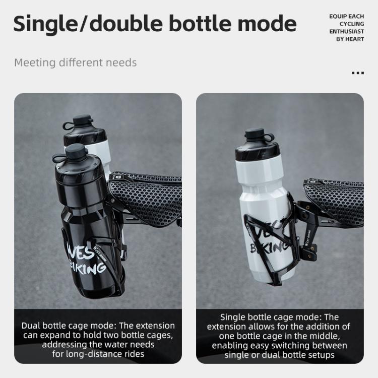 WEST BIKING Bicycle Saddle Adapter Extension Bottle Holder - Black