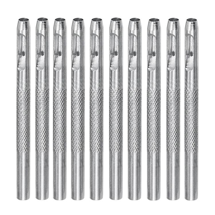 10pcs Belt Punching Round Punch Leather Hollow Punch High Hardness Punching Tool, Size: 3.5mm