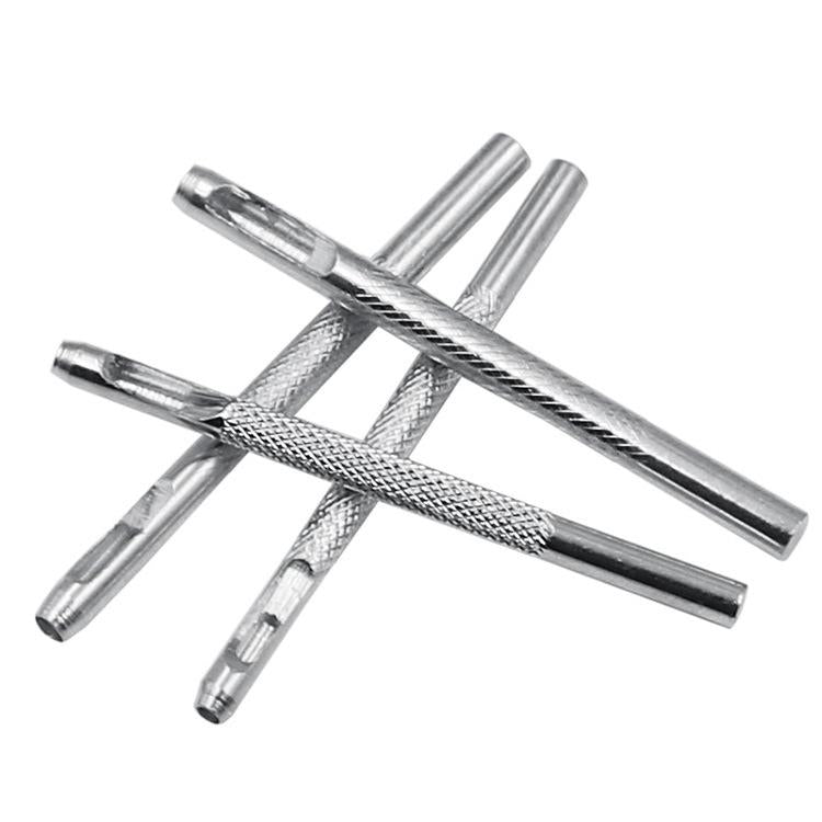 10pcs Belt Punching Round Punch Leather Hollow Punch High Hardness Punching Tool, Size: 2.5mm