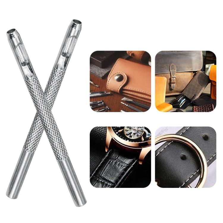 10pcs Belt Punching Round Punch Leather Hollow Punch High Hardness Punching Tool, Size: 3.0mm
