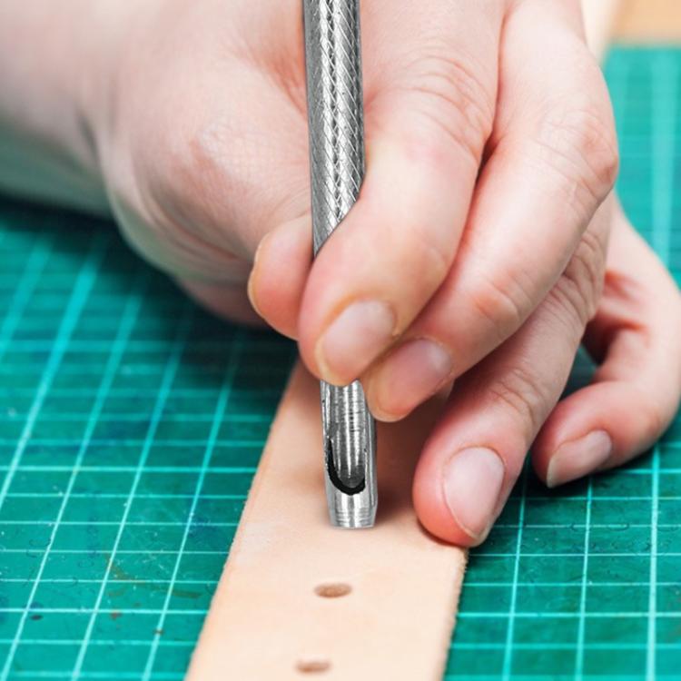 10pcs Belt Punching Round Punch Leather Hollow Punch High Hardness Punching Tool, Size: 3.5mm