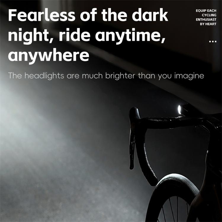 WEST BIKING Bicycle Waterproof TYPE-C Rechargeable High-Brightness Headlight, Style: Digital Battery Display
