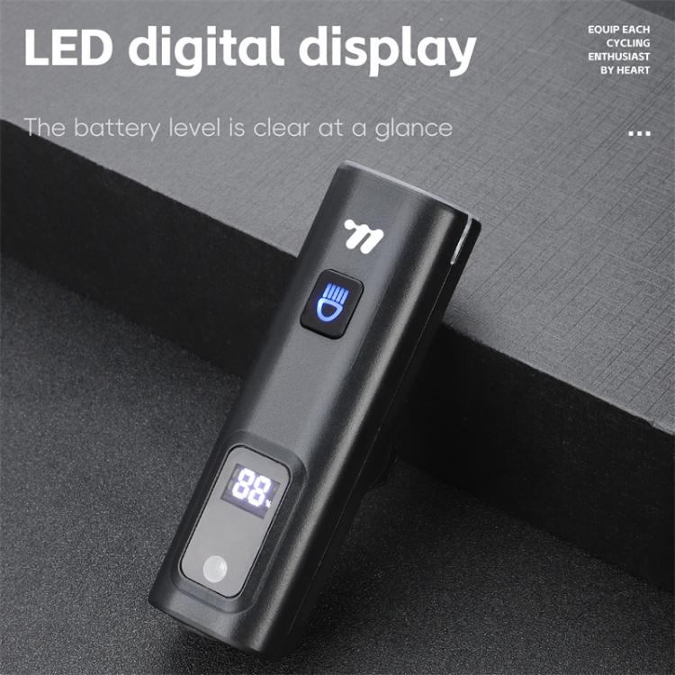 WEST BIKING Bicycle Waterproof TYPE-C Rechargeable High-Brightness Headlight, Style: Digital Battery Display