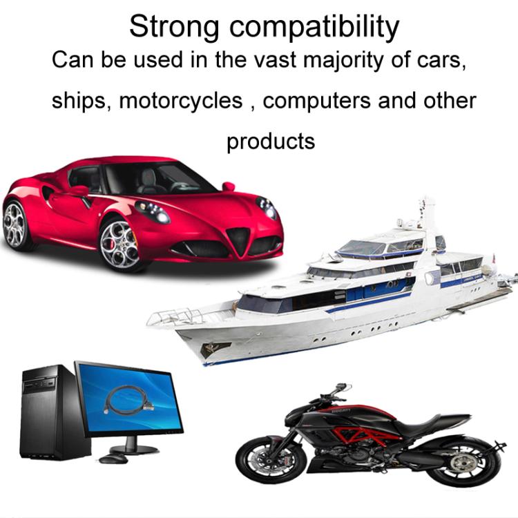 2m USB3.0+2RCA Car Waterproof Cable Motorcycle Panel Boat Instrumentation Wire
