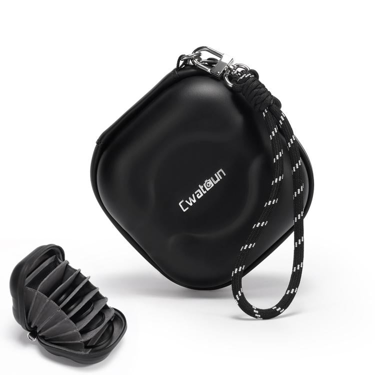 Cwatcun D164 Small Filter Organizer Camera Lens Digital Protection Bag - Black