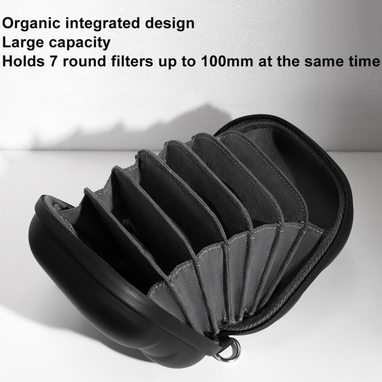 Cwatcun D164 Small Filter Organizer Camera Lens Digital Protection Bag - Black