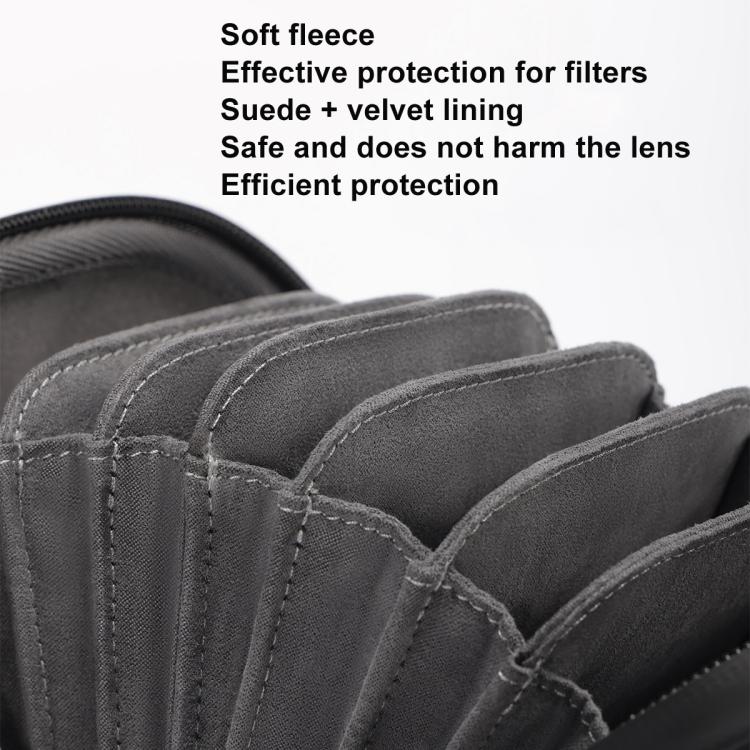 Cwatcun D164 Small Filter Organizer Camera Lens Digital Protection Bag - Black