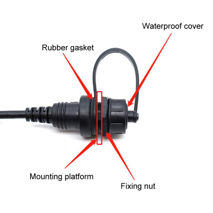 Type-C 2.0  0.3m Male To Female Extension Cable Car Waterproof Wire