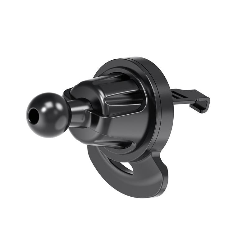 360-degree Rotating Car Air Outlet Telescopic Hook Press Automatic Lock Phone Holder - Black Red