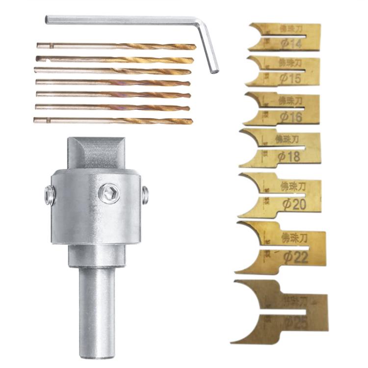 16pcs /Set Alloy Buddhist Beads Knife Soft Hard Wood Bracelet Drill Tool