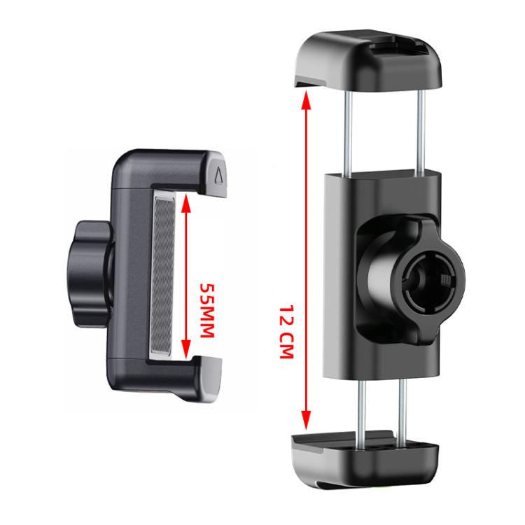 Telescopic Mobile Phone Extension Clamp with 1/4 Threaded Interface