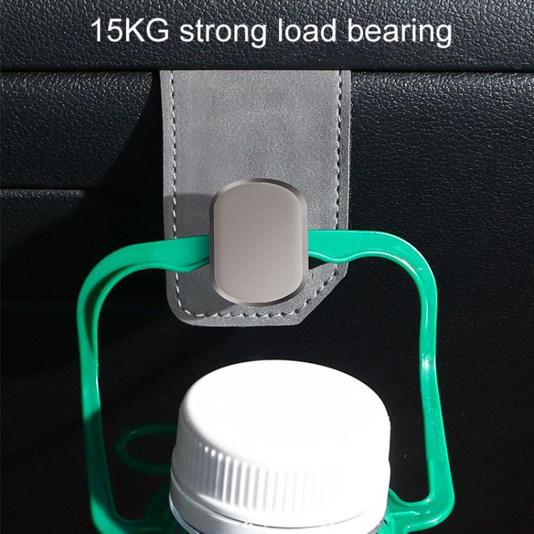 Car Fur Leather Passenger Front Organizer Hooks, Style: Dual Hook Black