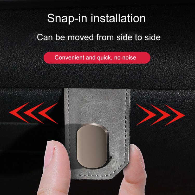 Car Fur Leather Passenger Front Organizer Hooks, Style: Dual Hook Brown