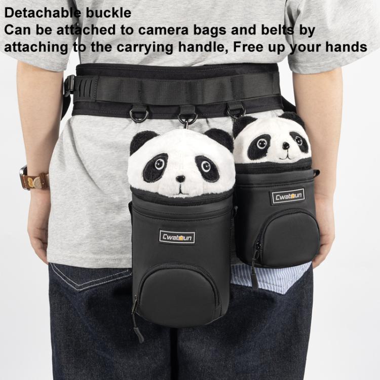 Cwatcun D162 Medium Camera Lens Cylinder Cartoon Panda Camera Lens Protective Cover