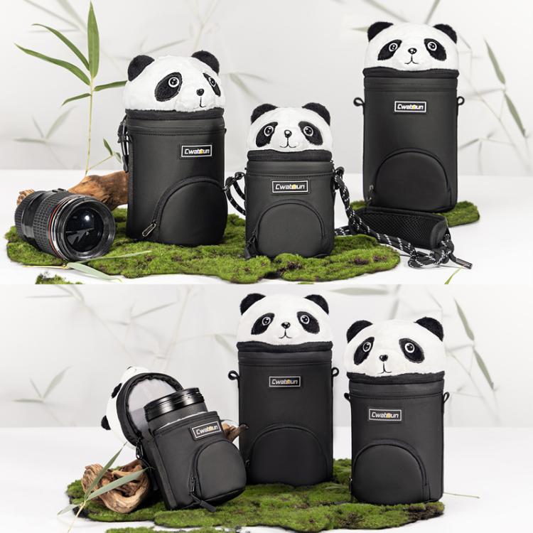 Cwatcun D162 Large Camera Lens Cylinder Cartoon Panda Camera Lens Protective Cover