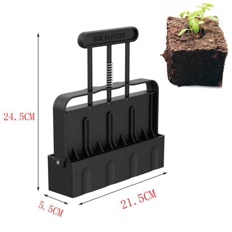 Handheld Seedling Planter Sowing Tool Soil Blocker - Black