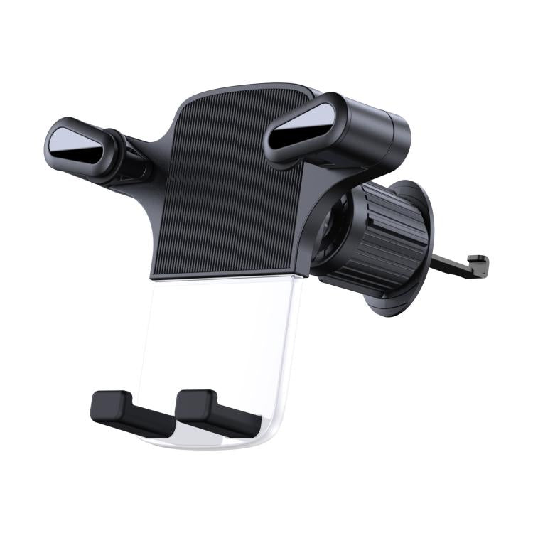 Gravity Car Mobile Phone Holder Air Outlet Fixed Clip Navigation Bracket - Black