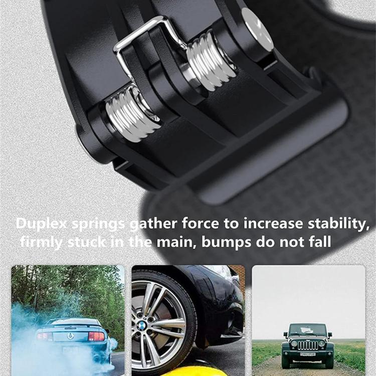 Car Dashboard Sun Visor Phone Mount Holder Center Console Navigation Bracket - Black