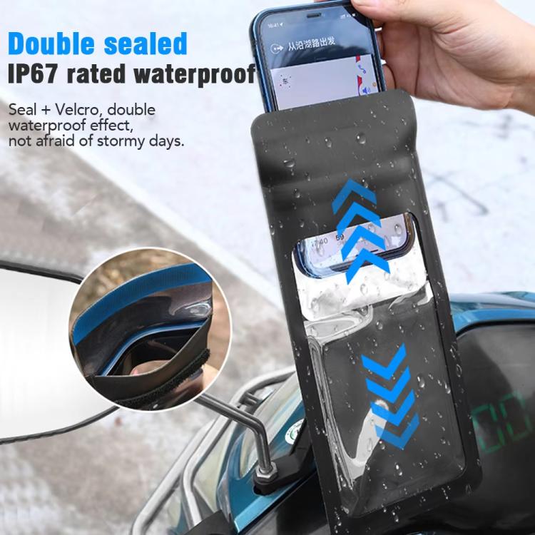 Bicycle Waterproof Phone Bag Mount Stand 360 Degree Rotation Motorcycle Bike Cellphone Holder, Spec: Handlebar Model
