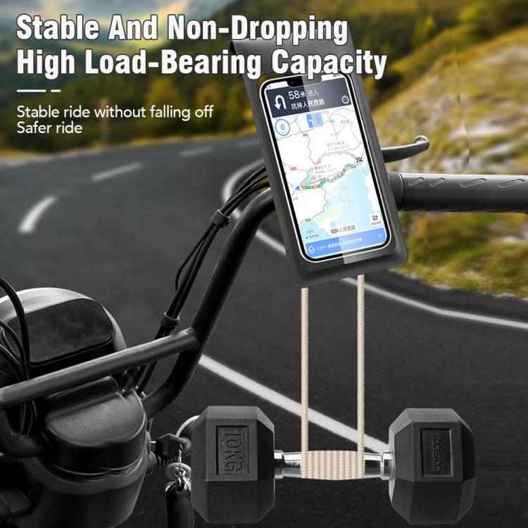 Bicycle Waterproof Phone Bag Mount Stand 360 Degree Rotation Motorcycle Bike Cellphone Holder, Spec: Rearview Mirror Model